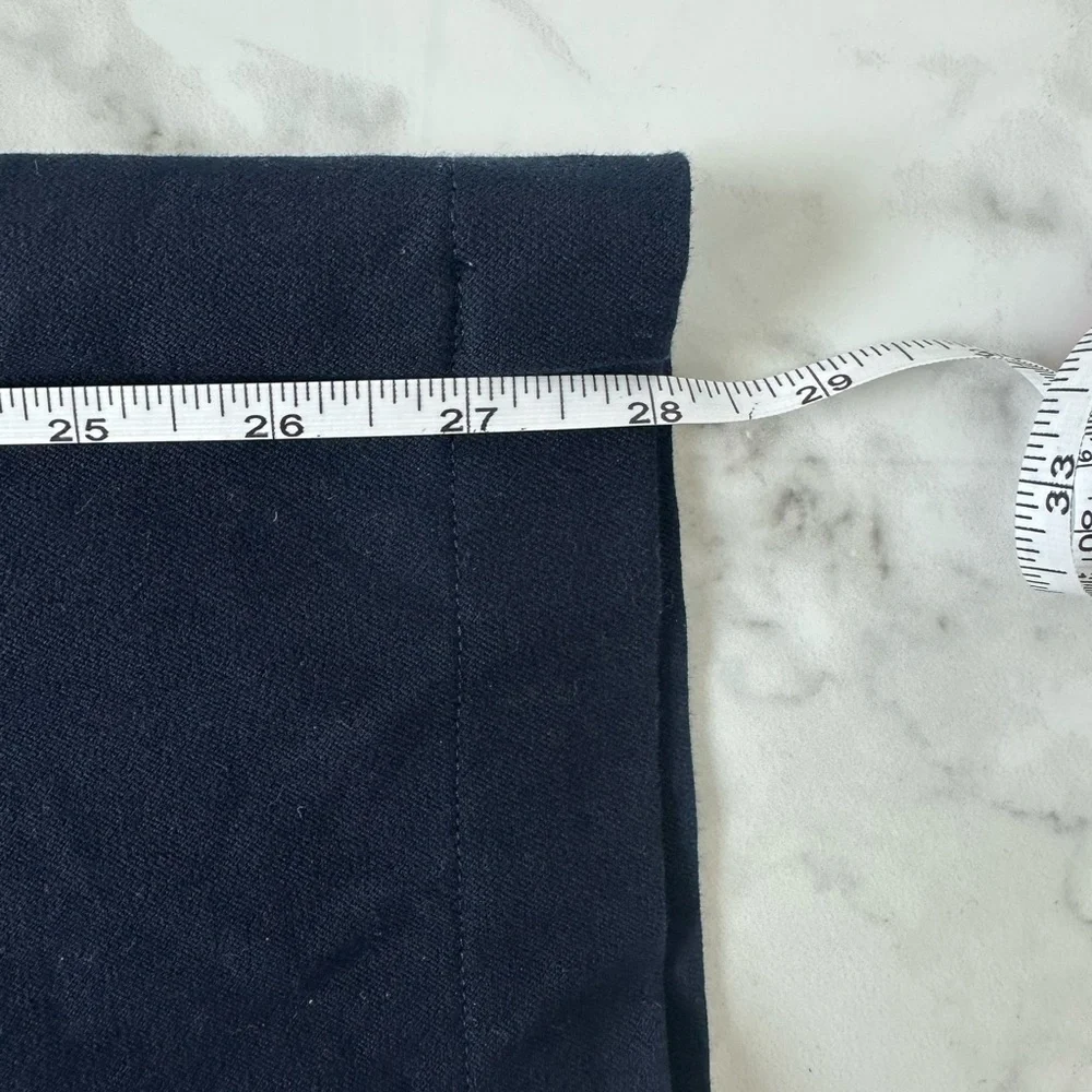 St. John Sport Navy Straight-Leg Pants with Gold Accents - Picture 4 of 6